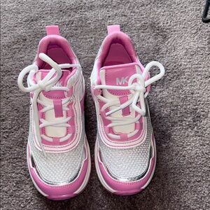 Michael Kors Pink and White Chunky Sole Sneakers